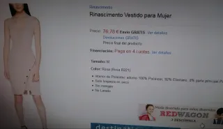 Vestido de fiesta beige y rosa