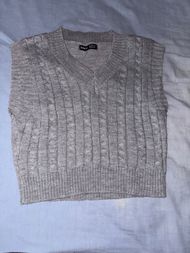 Chaleco de punto SHEIN gris talla M