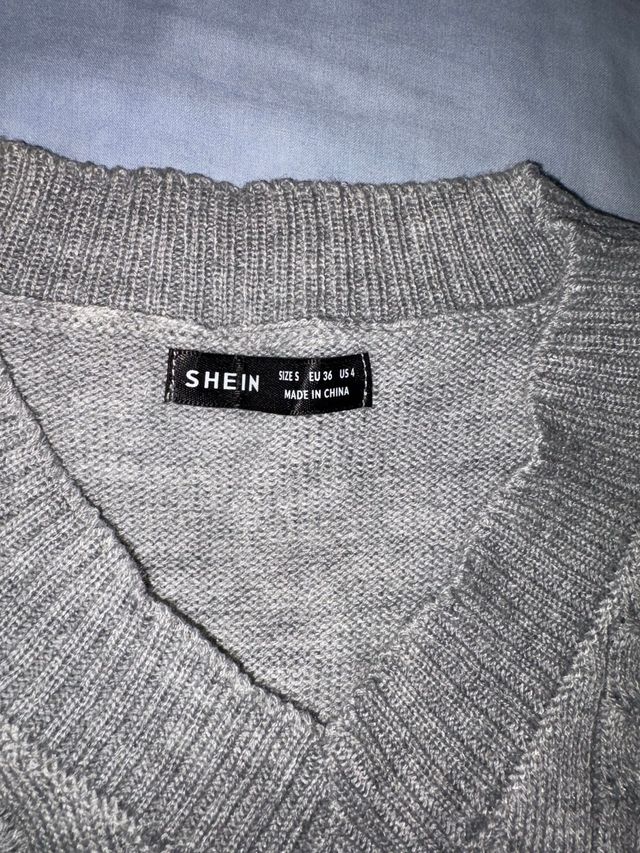 Chaleco de punto SHEIN gris talla M