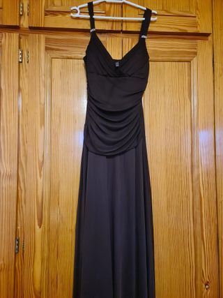 Vestido fiesta chocolate talla L
