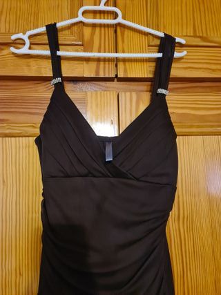 Vestido fiesta chocolate talla L