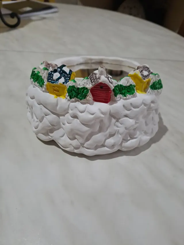 Carillon natalizio con villaggio