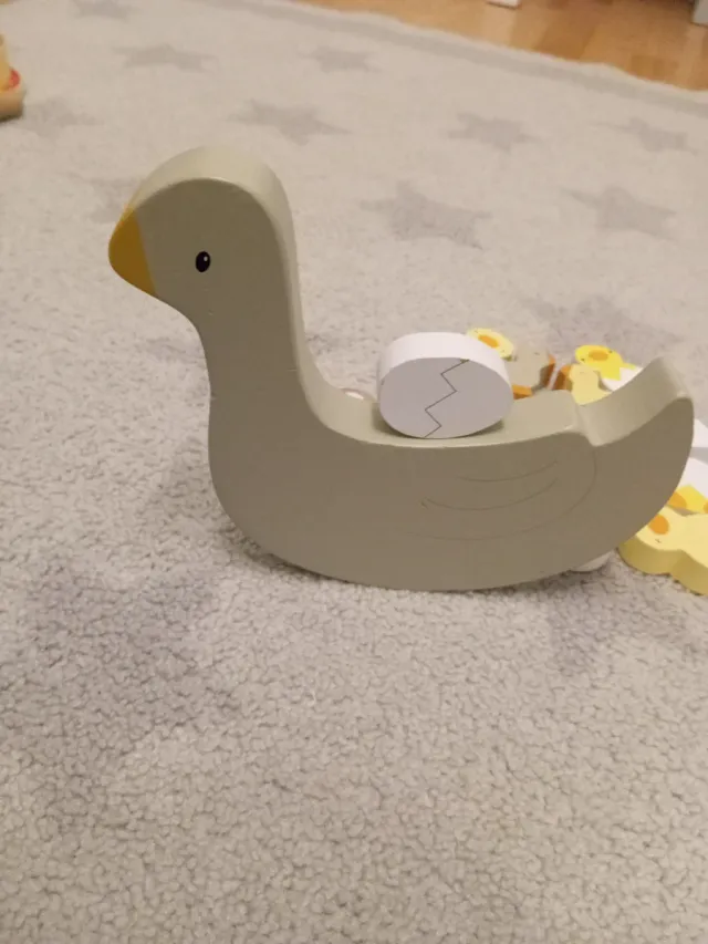 Juego de equilibrio de madera mamá gansa y patitos