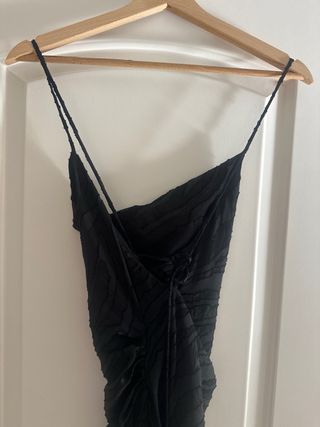 Vestido Zara Negro Tirantes Pierna
