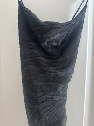 Vestido Zara Negro Tirantes Pierna