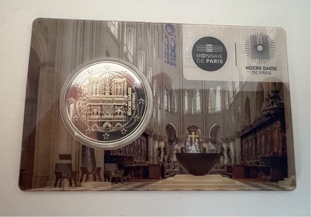 Moneda 2 euros Francia 2025 Notre Dame