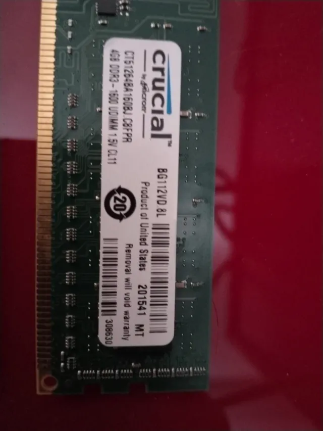 2x Crucial 4GB DDR3 1600MHz Módulos RAM