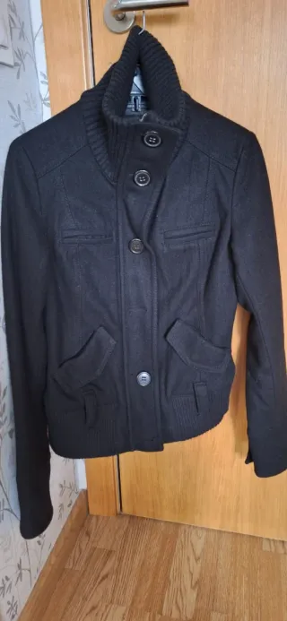 Chaqueta bomber negra mujer