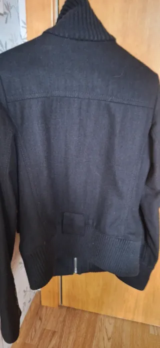 Chaqueta bomber negra mujer