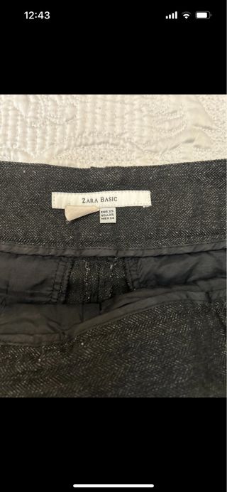 Pantalón corto lana Zara gris
