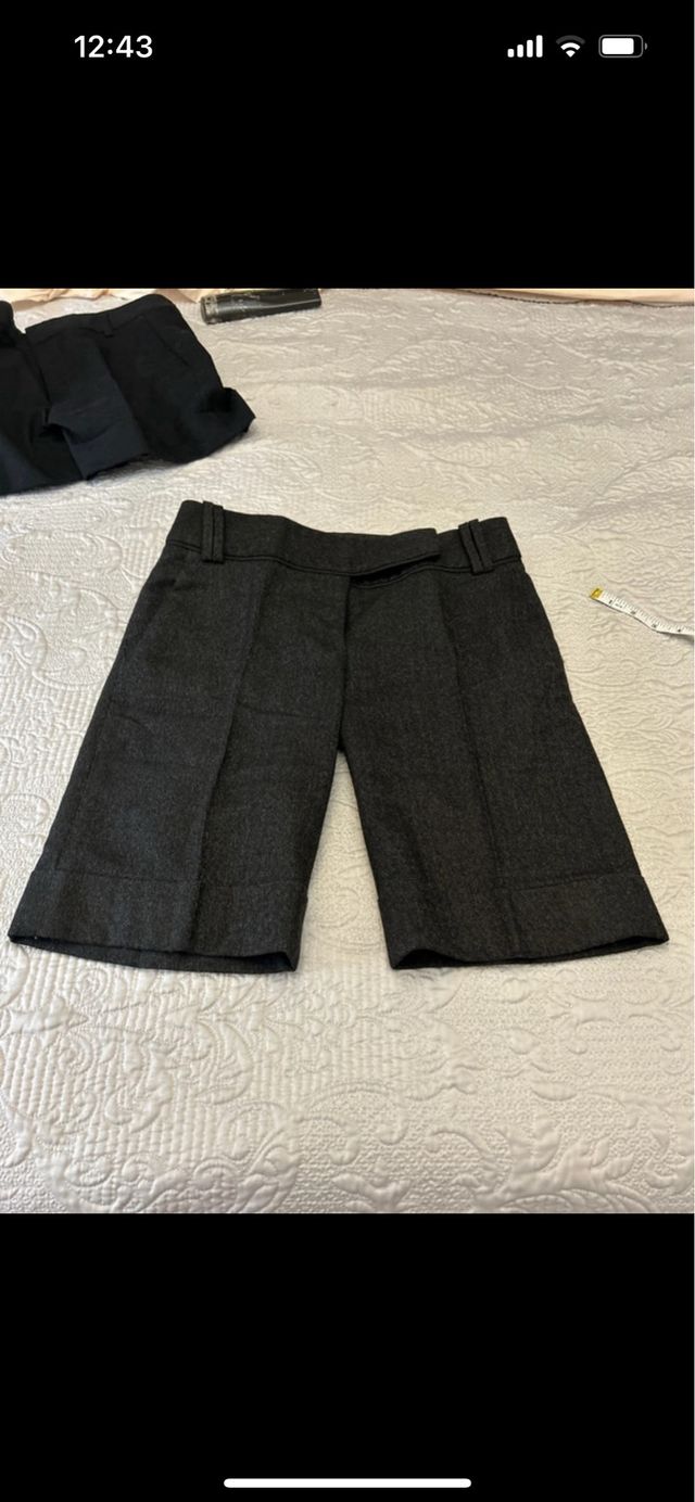 Pantalón corto lana Zara gris