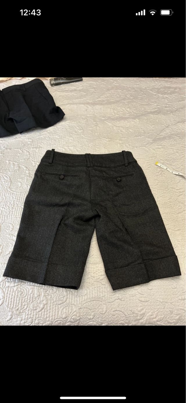 Pantalón corto lana Zara gris