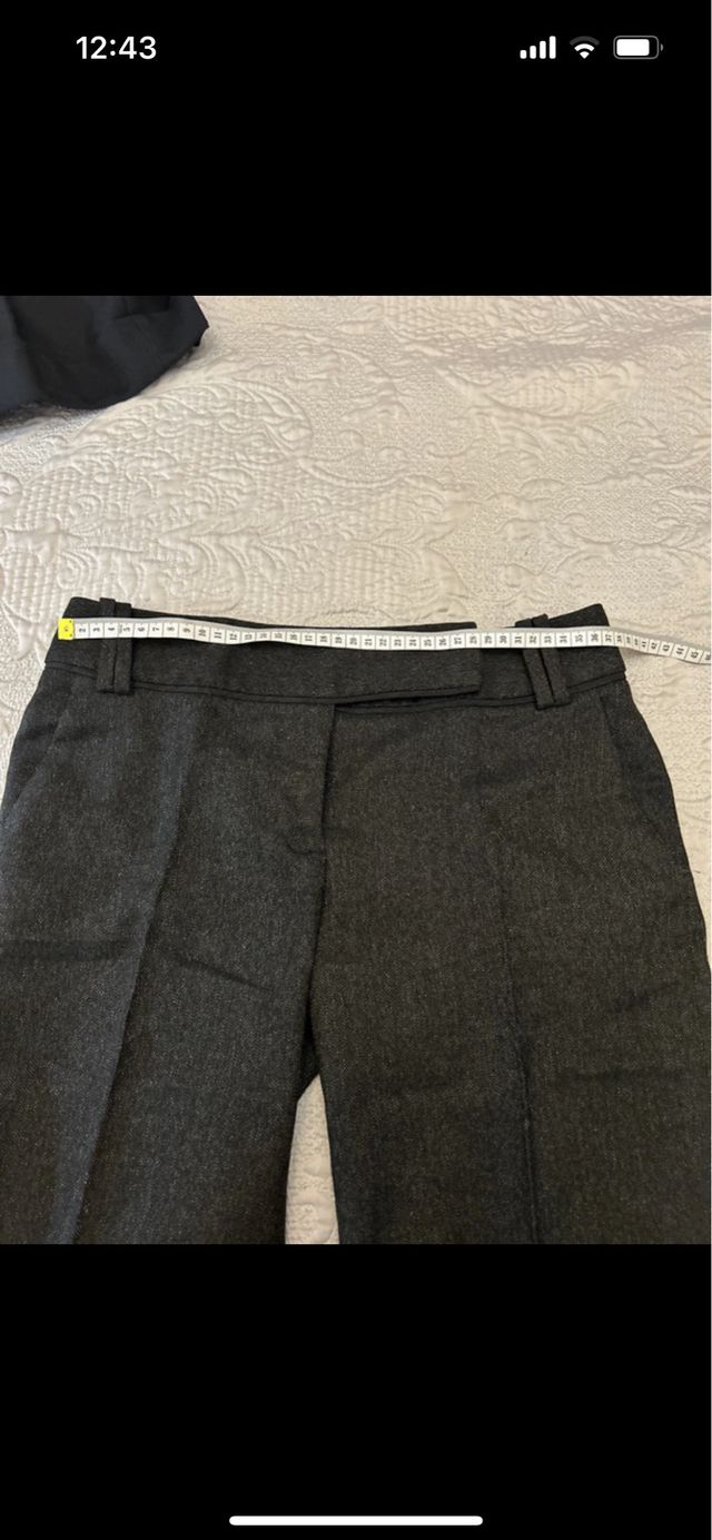 Pantalón corto lana Zara gris
