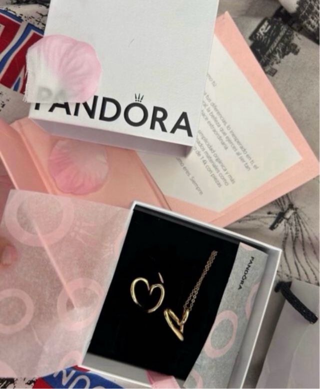 Anillo Pandora Corazón Dorado Original