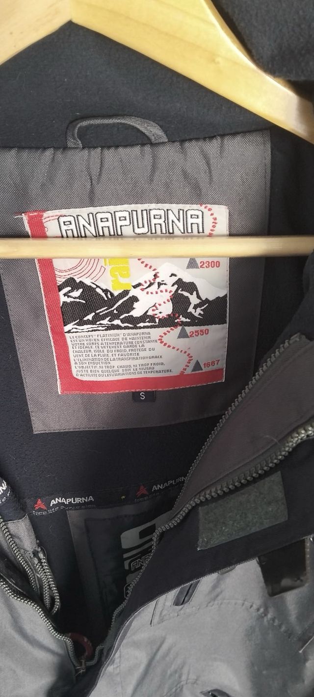 Cazadora Anapurna Negra y Gris doble Ski