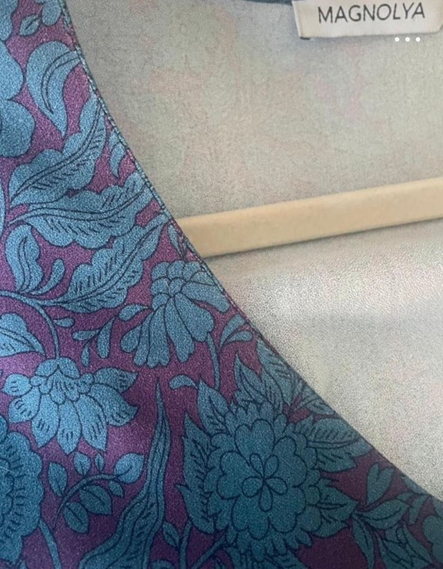 Vestido Boho Largo Morado y Turquesa