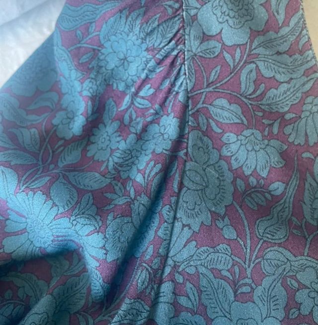 Vestido Boho Largo Morado y Turquesa