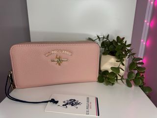 Cartera U.S. Polo Assn. Marrón y Dorada