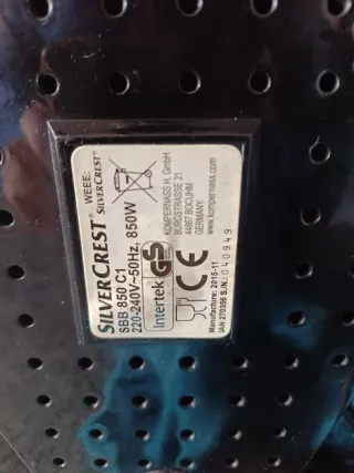 Panificadora Silvercrest SBB 850 C1