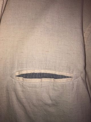 Camisa PULL&BEAR Beige Cuello Mao