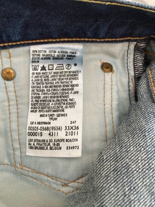 Pantalón Levis 505 Chico Original Azul