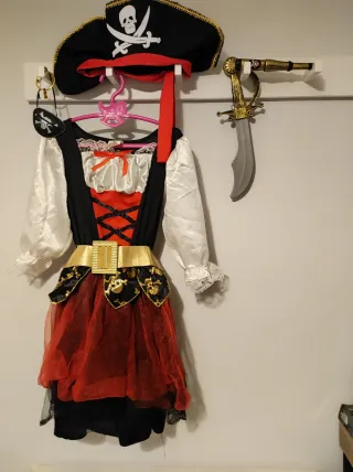 Disfraz Pirata Niña Talla S (7-8 años)