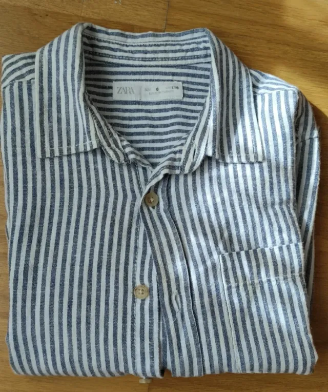 Camisa niño Zara rayas manga larga