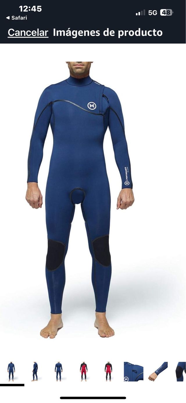 Traje Neopreno Deeply 4/3 Zipperless Azul Talla M