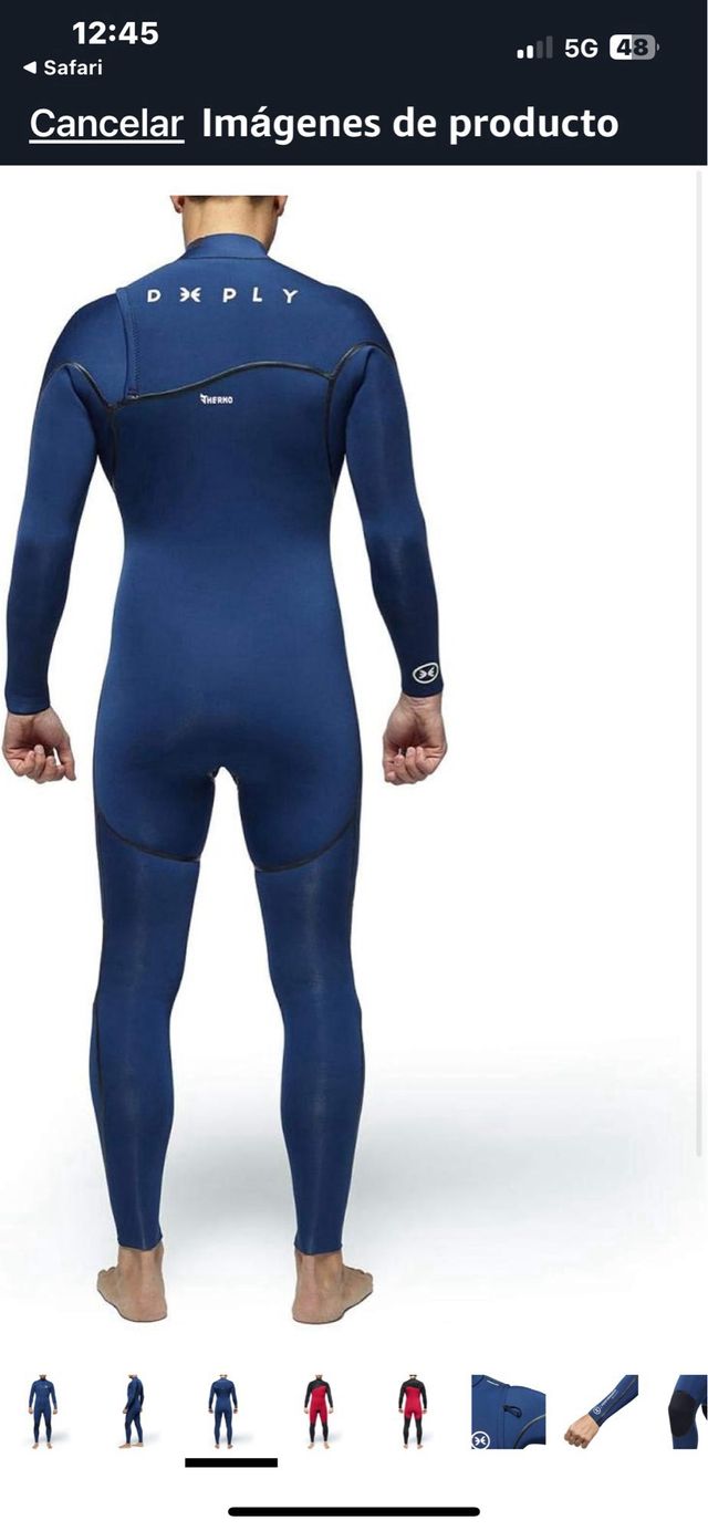 Traje Neopreno Deeply 4/3 Zipperless Azul Talla M