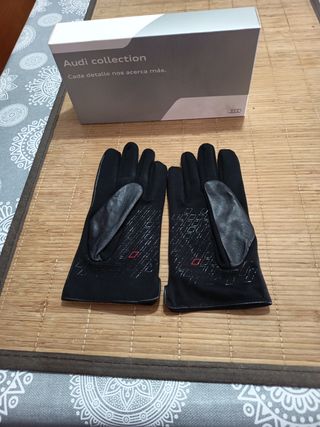 Guantes de piel Audi Sport negros