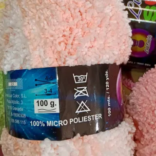 Lote 11 ovillos lana micropoliester suave