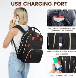Mochila LOVEVOOK Grande Candado portatil 17 pulgad