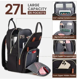 Mochila LOVEVOOK Grande Candado portatil 17 pulgad