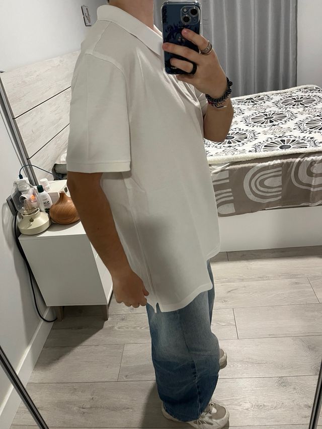 Polo blanco manga corta