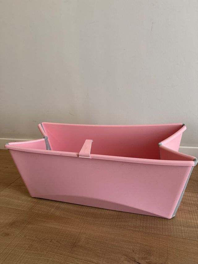 Bañera bebé rosa plegable