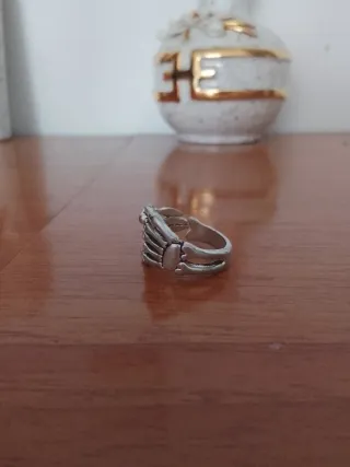 Anillo de metal inoxidable estilo esqueleto