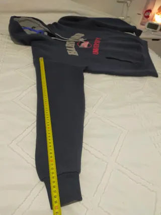 Sudadera Harvard niño XL azul/gris