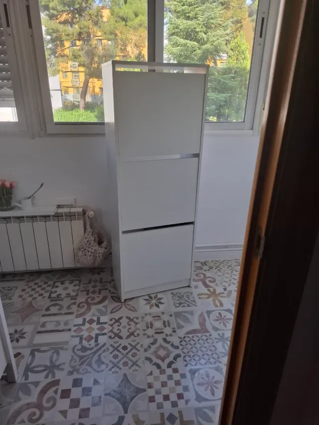 Zapatero blanco 3 baldas