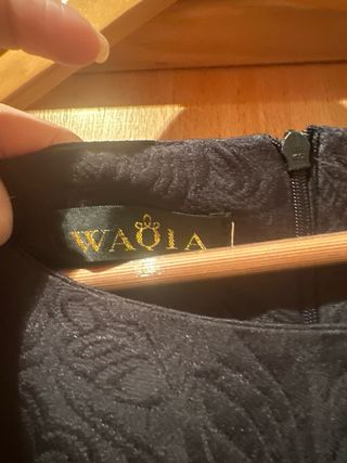 Vestido negro estampado