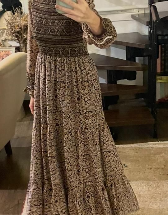 Vestido boho largo multicolor