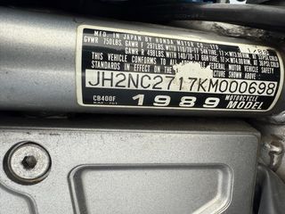 Moto Clásica Honda CB1 400 Naked 1989