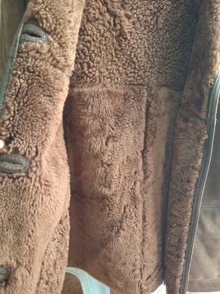 Abrigo piel de oveja marrón