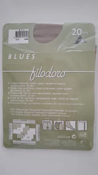 Collant Filodoro 20 Den Beige Taglia 3