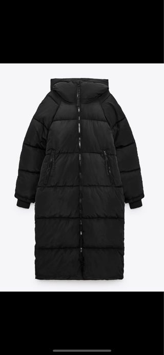 Plumífero largo Zara negro