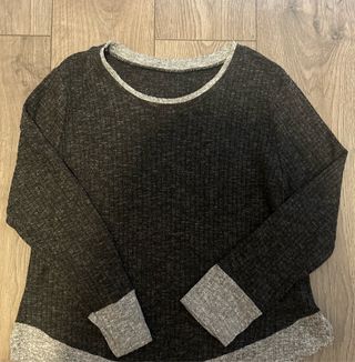 Jersey gris y negro talla L/XL