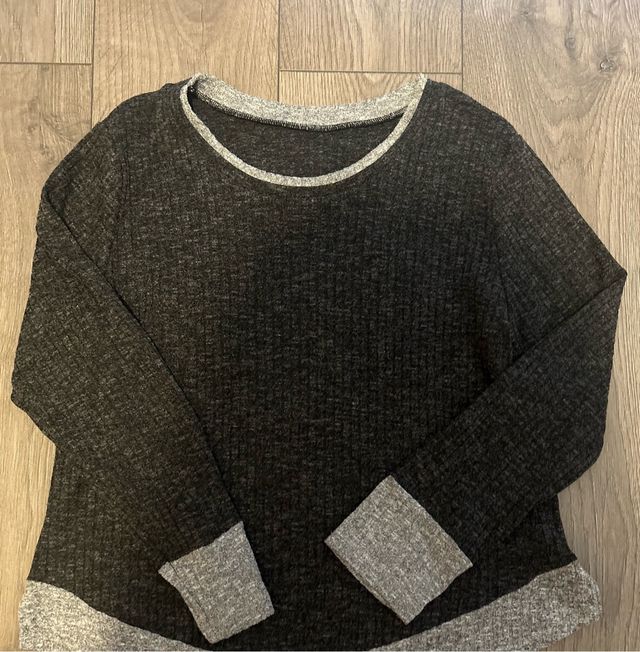 Jersey gris y negro talla L/XL