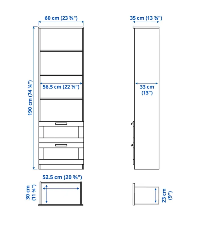 Librería Brimnes Ikea Blanca
