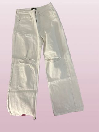 Jeans bianchi strappati