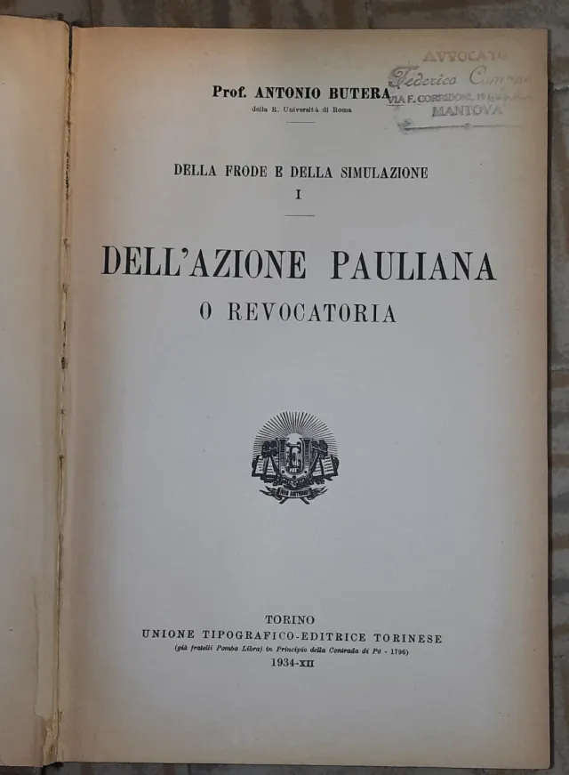 Dell'azione Pauliana
