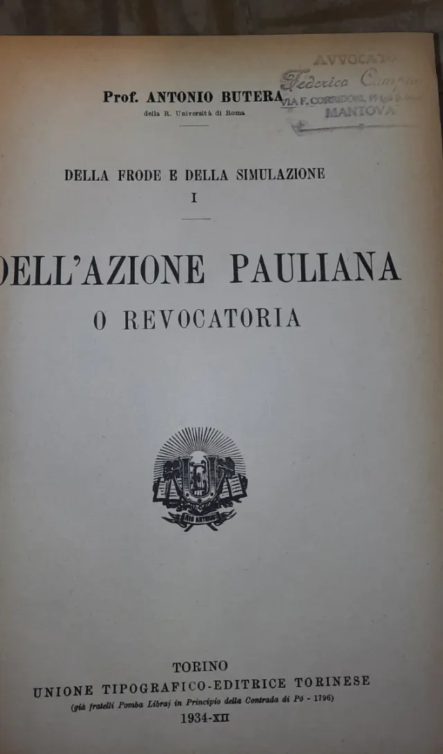 Dell'azione Pauliana